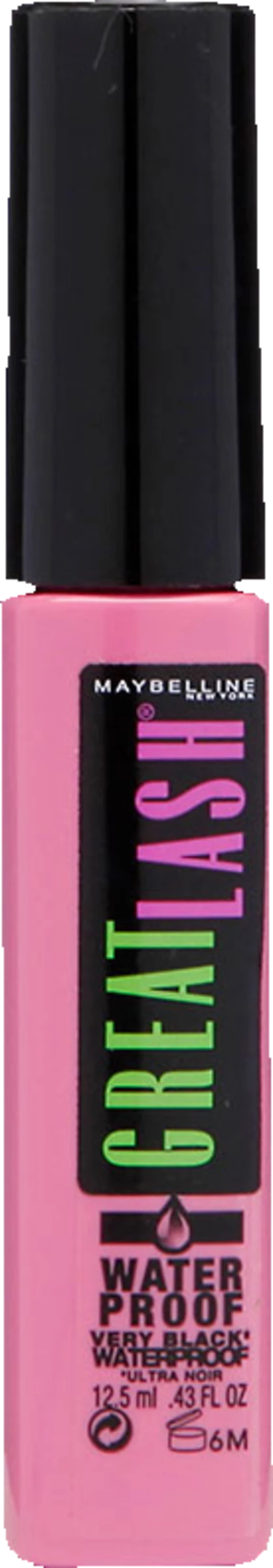 Maybelline New York Great Lash Mascara Very Black Waterproof 1 Maybelline New York Great Lash Mascara Very Black Waterproof