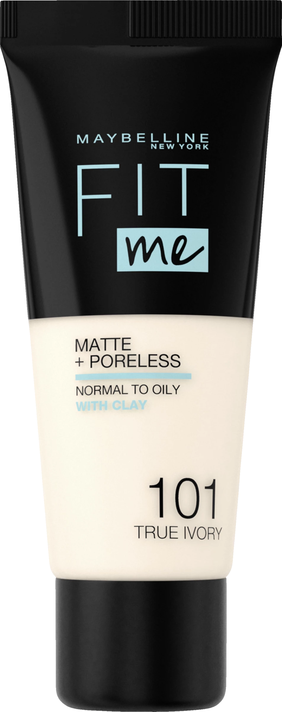 Maybelline New York Fit Me! Matte + Poreless Make-Up Nr. 101 True Ivory 1 Maybelline New York Fit Me! Matte + Poreless Make-Up Nr. 101 True Ivory